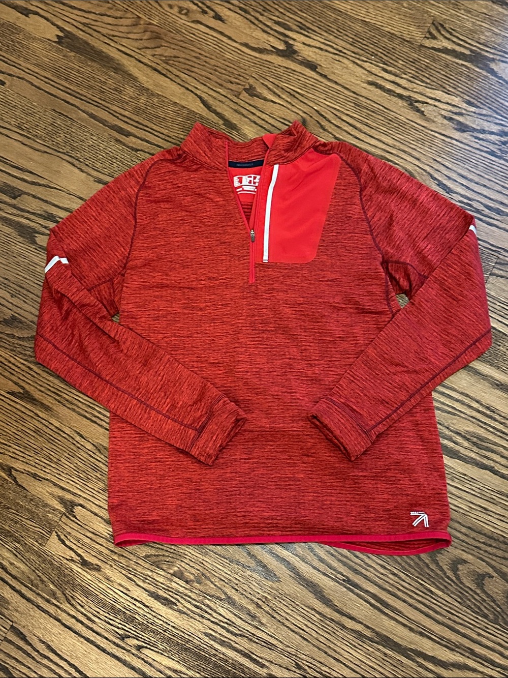 New Balance Red Men's Quarter-Zip Sweater